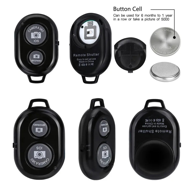 Bluetooth Phone Camera Remote Shutter for iPhone & Android