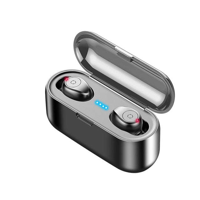 True Wireless Earbuds with 2000mAh Power Bank Case