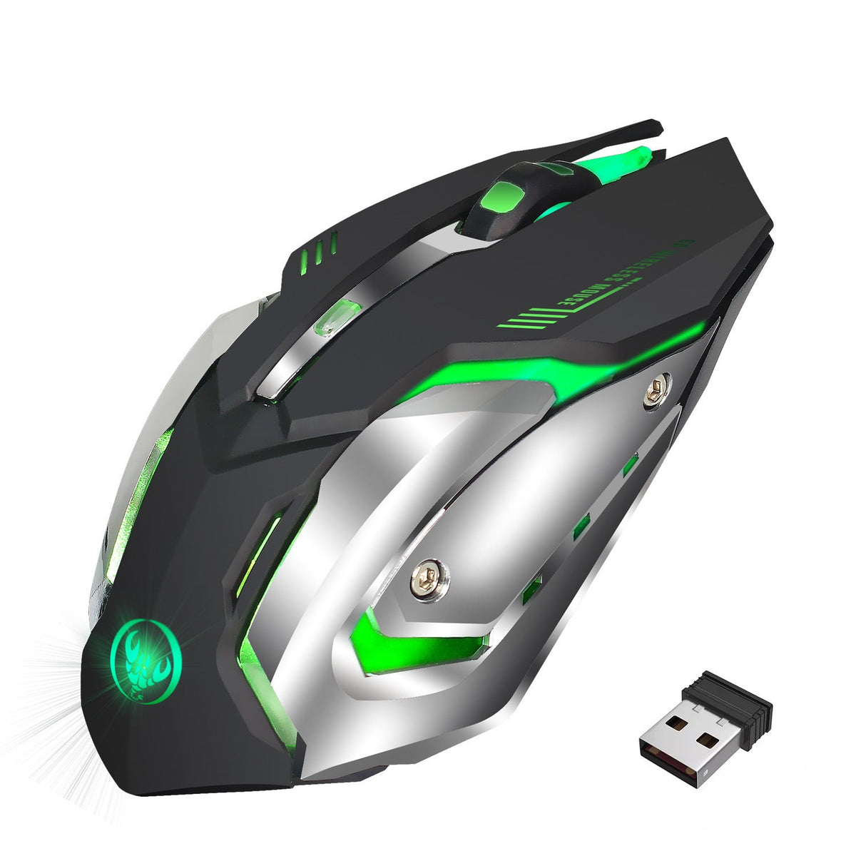 Wireless Gaming Mouse, Rechargeable RGB Breathing Light