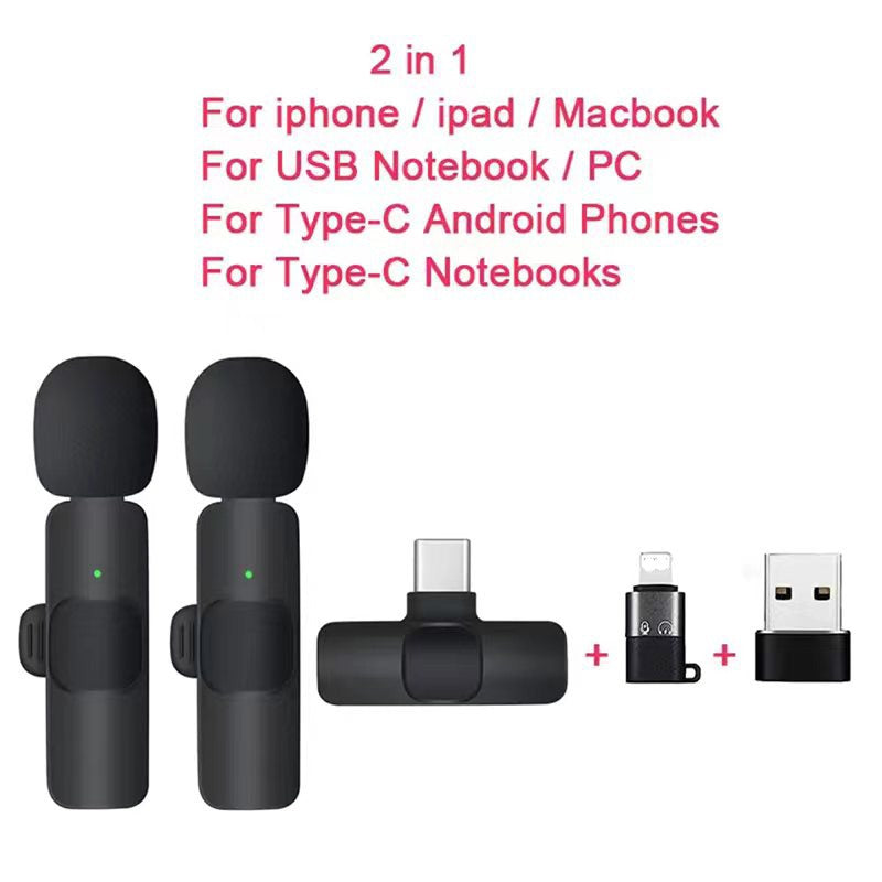 Wireless Lavalier Microphone for iPhone and Android Phones