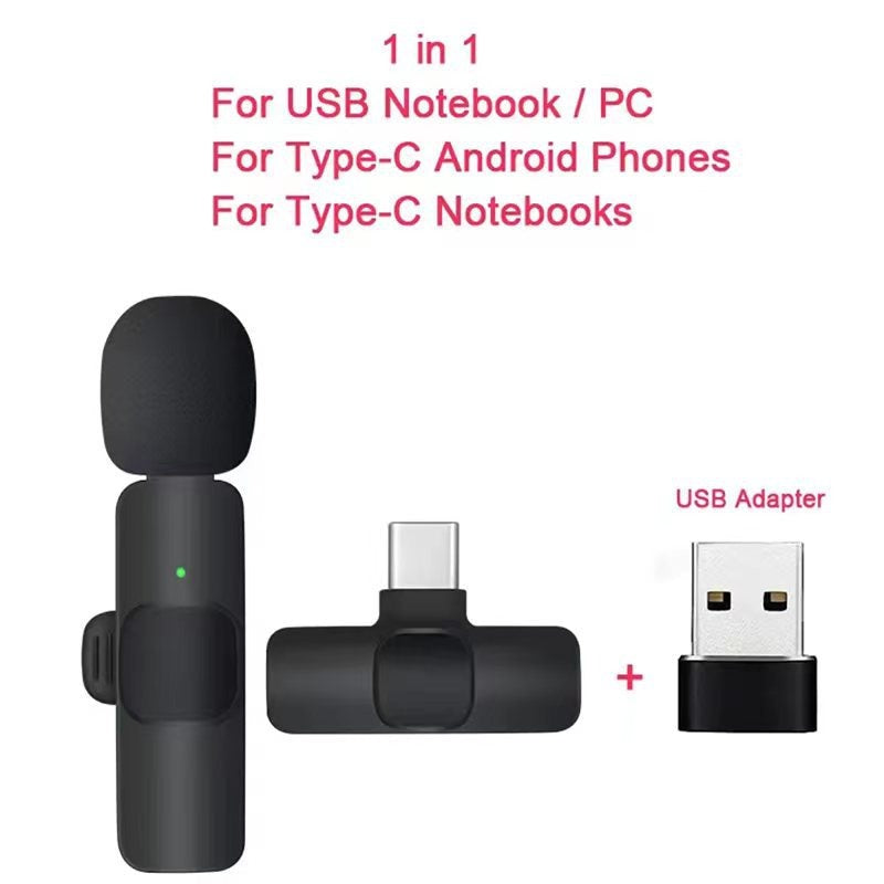 Wireless Lavalier Microphone for iPhone and Android Phones