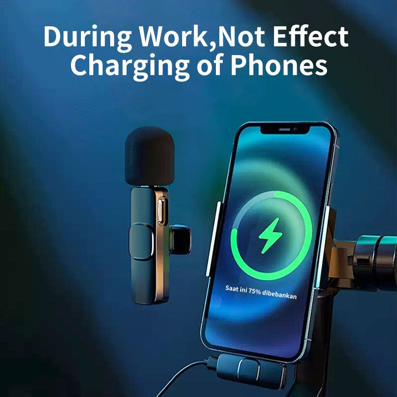 Wireless Lavalier Microphone for iPhone and Android Phones