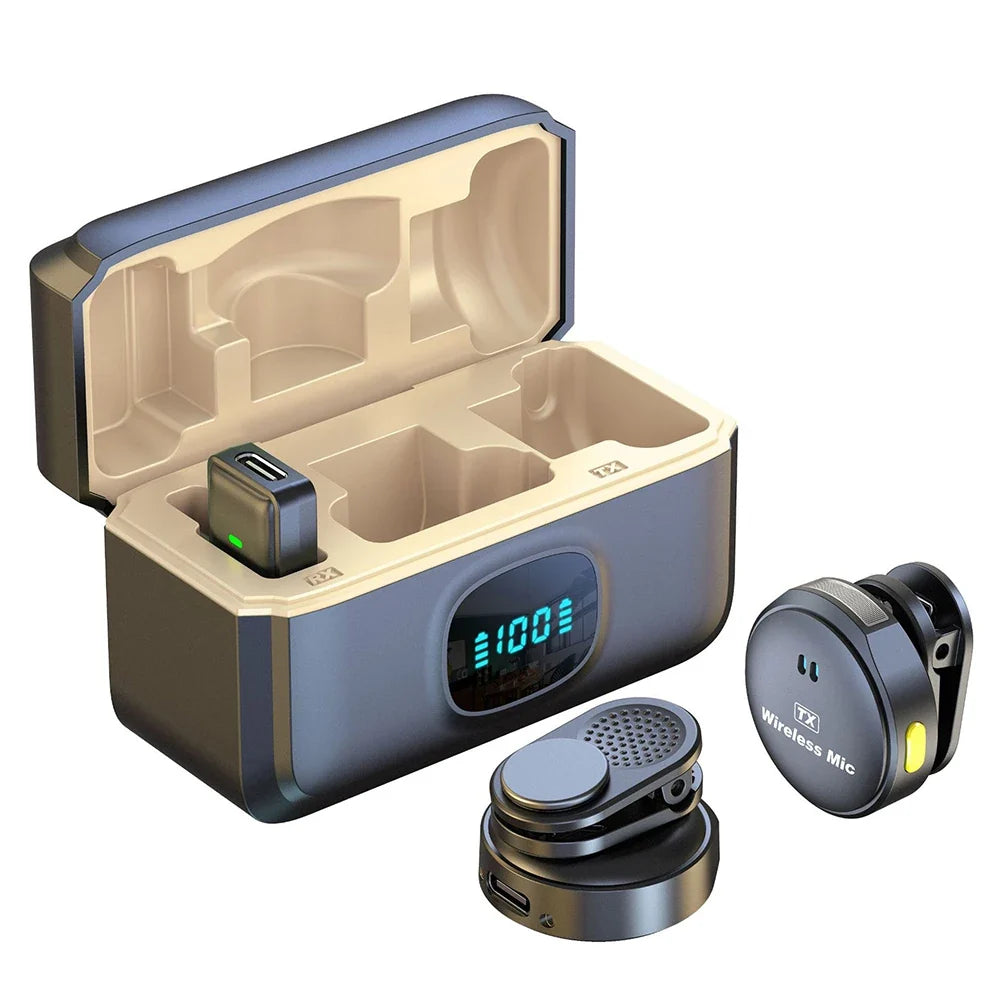Wireless Clip-On Lapel Mic for Phone Video Recording