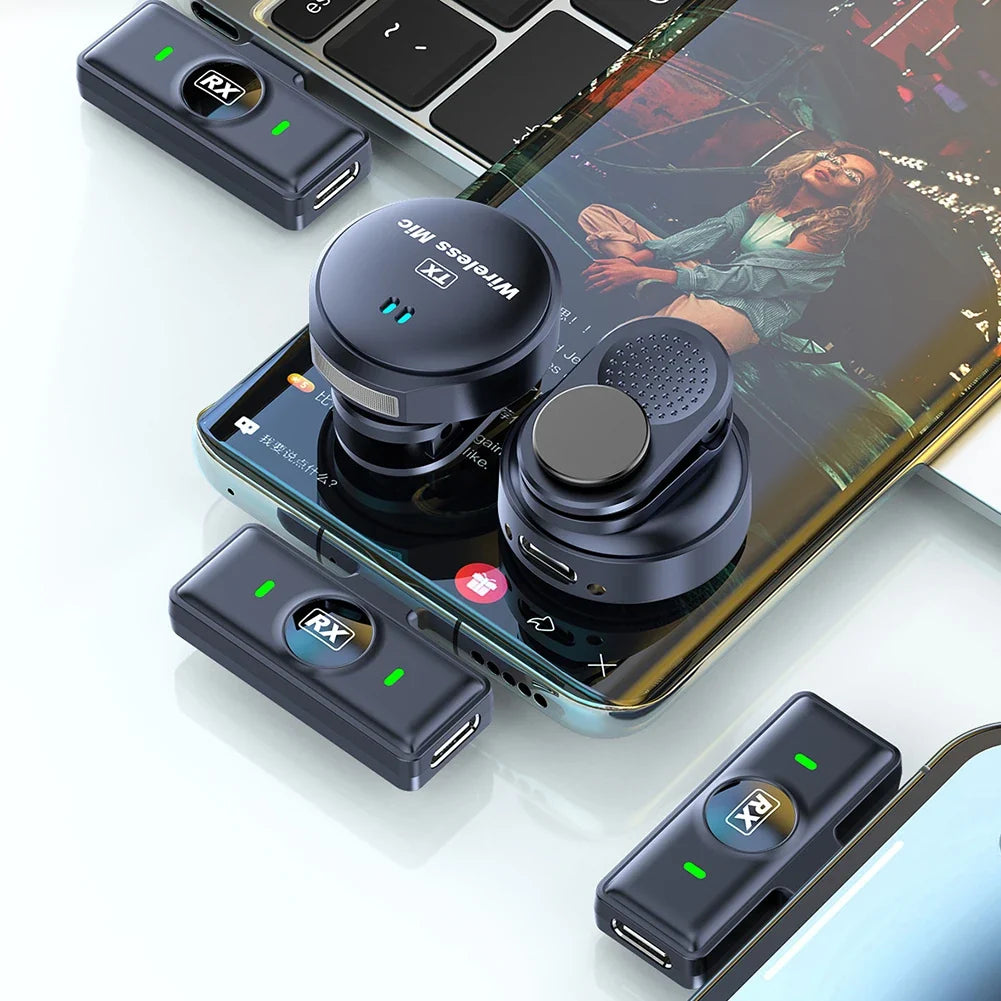 Wireless Clip-On Lapel Mic for Phone Video Recording