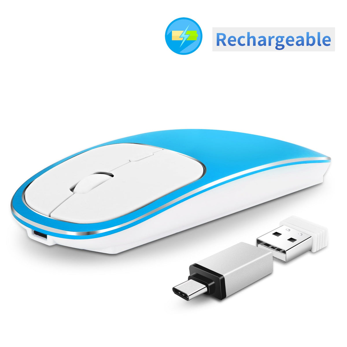 Silent Rechargeable Wireless Mouse for Quiet Desks