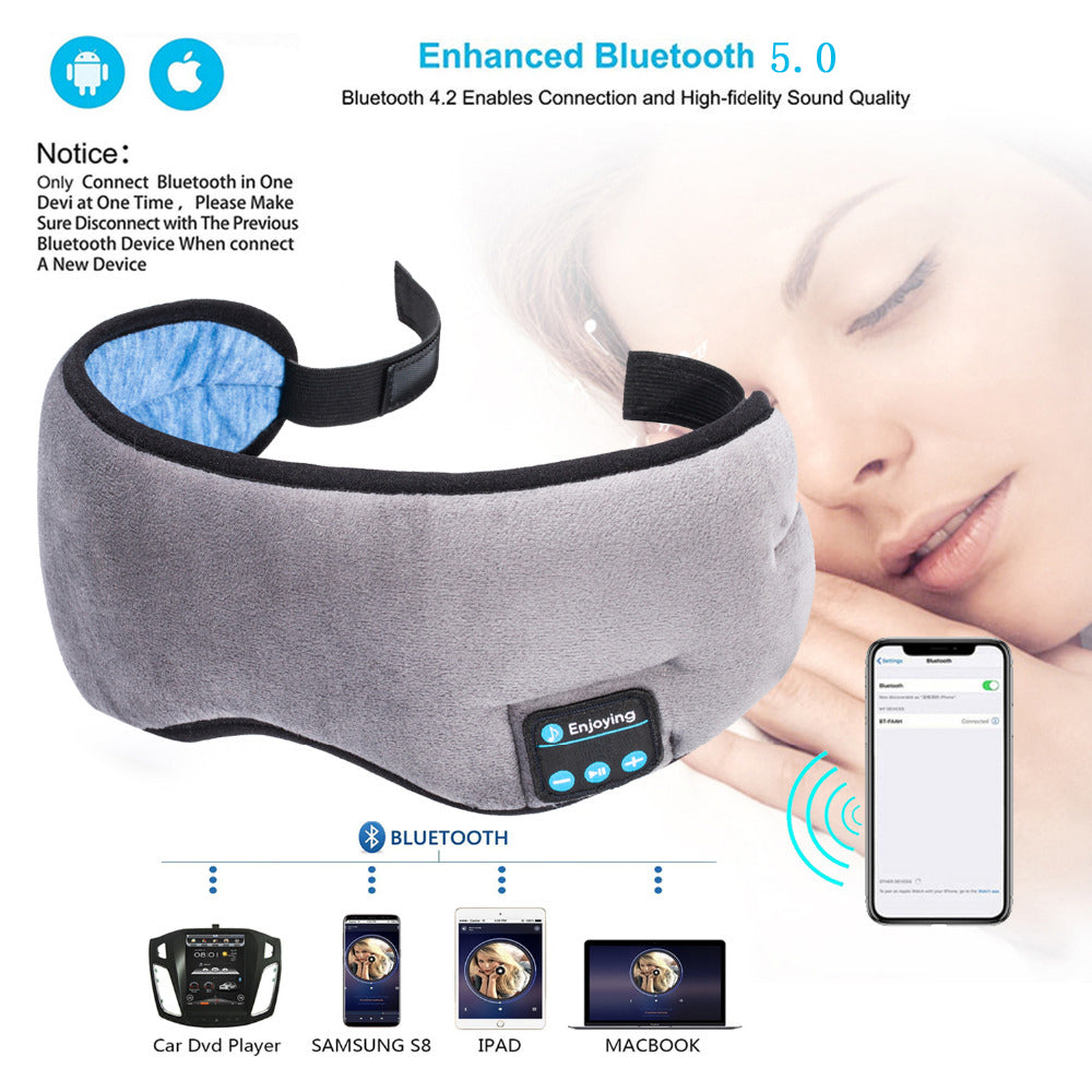 Wireless Bluetooth Sleep Mask Headphones for Side Sleepers