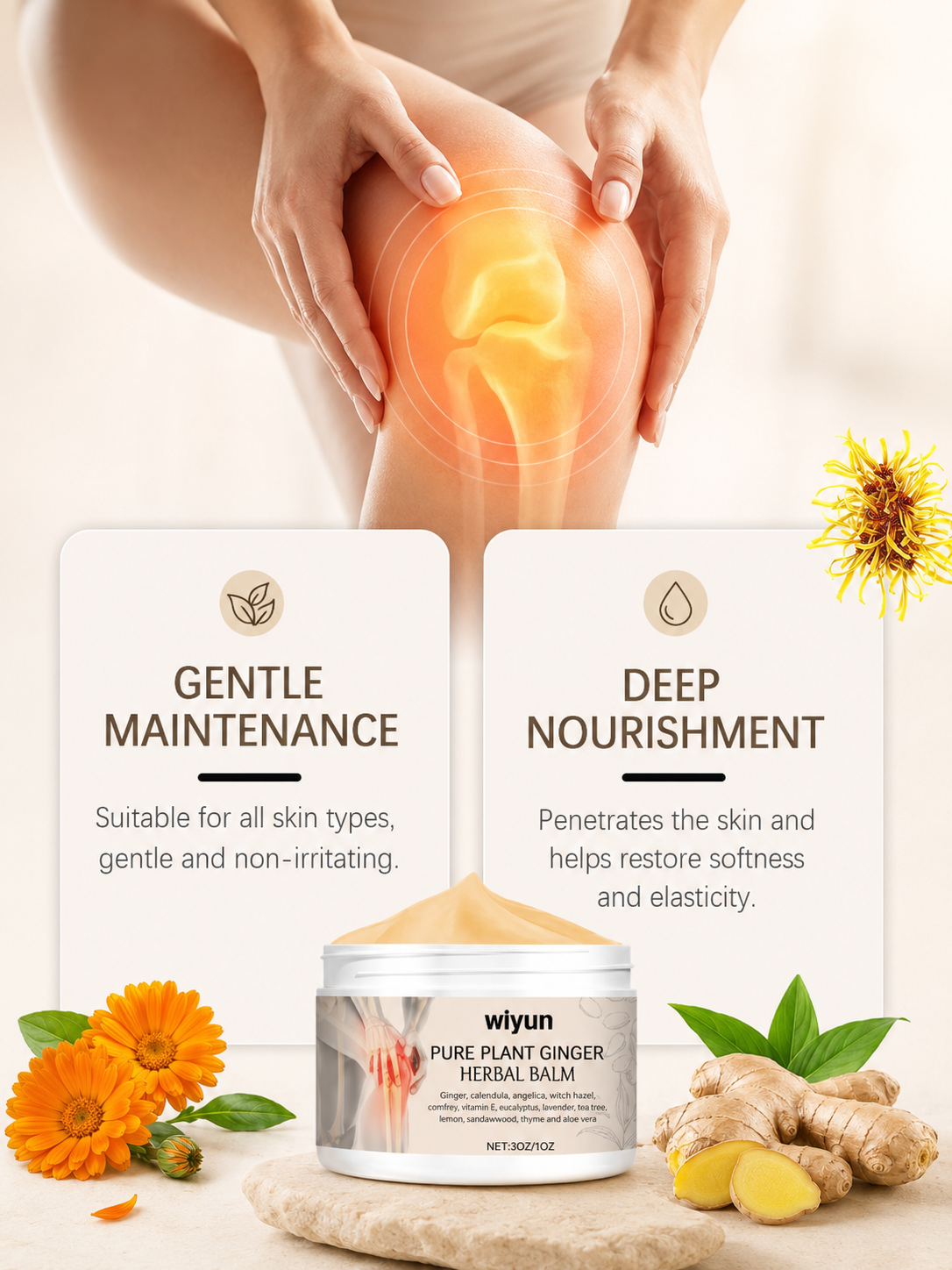 Ginger Herbal Joint Balm — Natural Pain & Swelling Relief