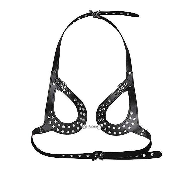 Open Cup Cage Bra Harness – Adjustable Gothic Style