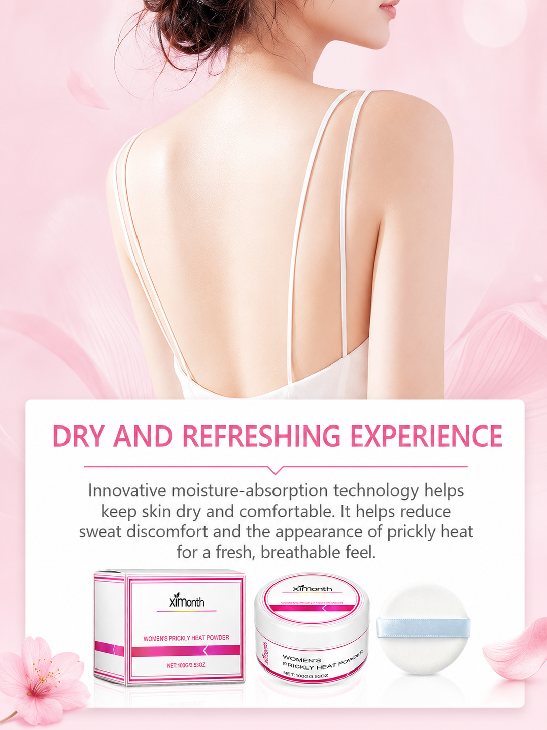 Women's Breathable Body Powder — Cool, Dry & Prickly Heat Relief