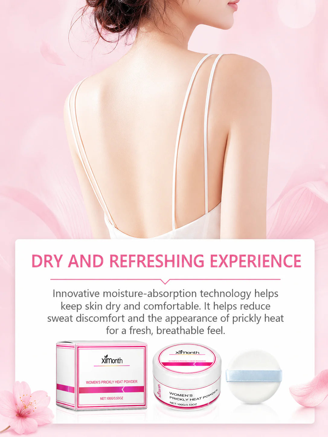 Women's Breathable Body Powder — Cool, Dry & Prickly Heat Relief