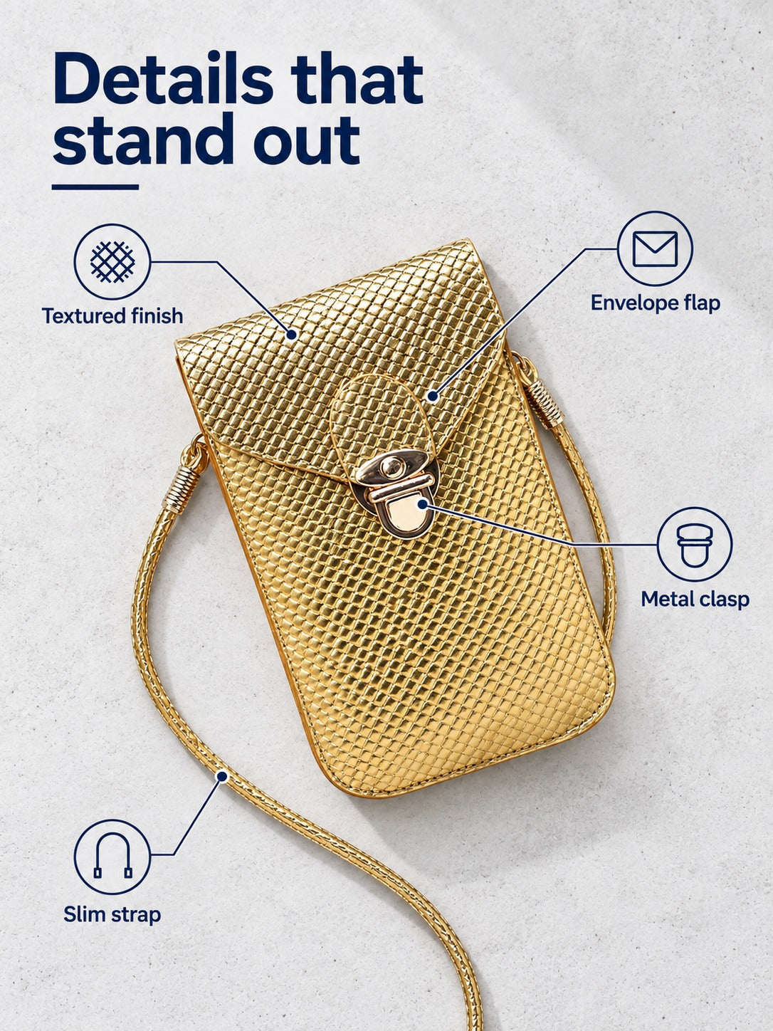 Women's Mini Crossbody Phone Bag, Hands-Free and Bold