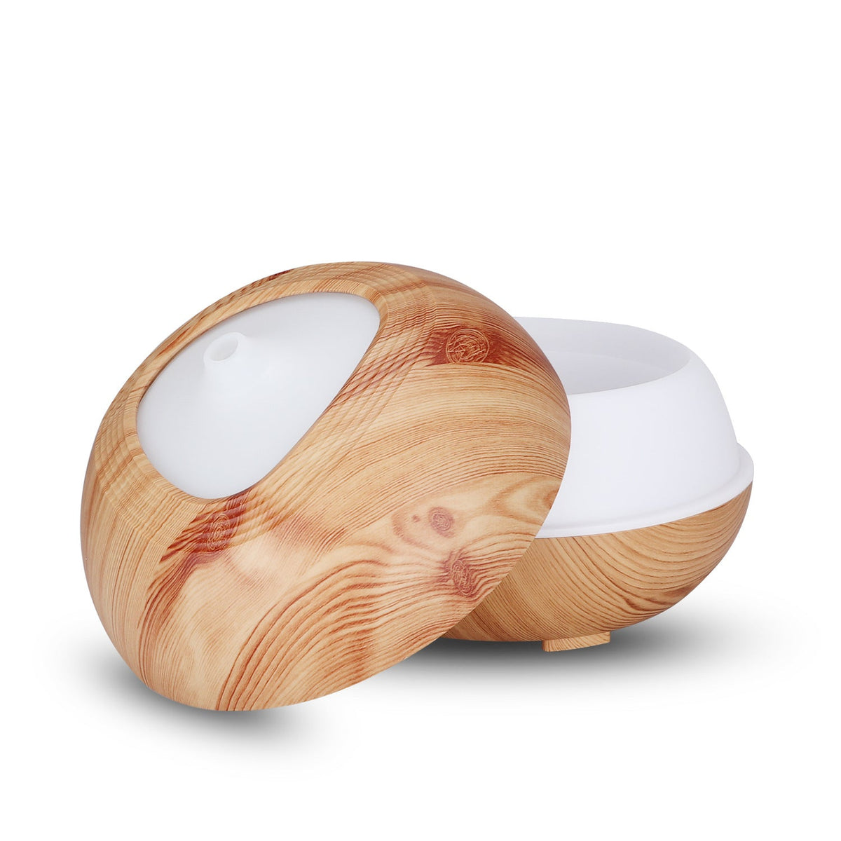 Wood Grain Aroma Diffuser with LED Light and Timed Mist