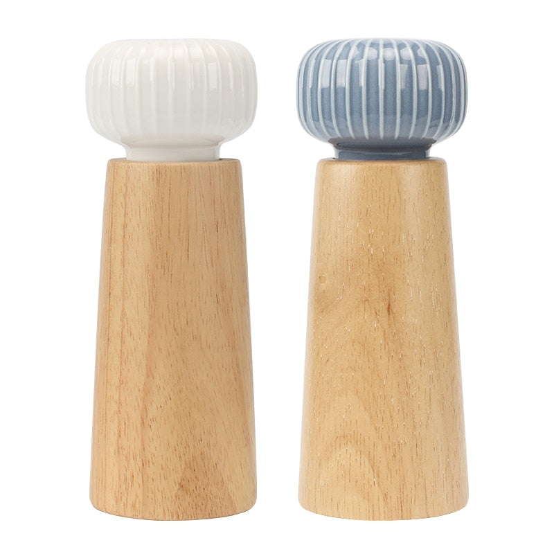 Wood Pepper Mill with Adjustable Ceramic Grinder Rotor