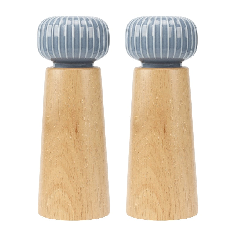 Wood Pepper Mill with Adjustable Ceramic Grinder Rotor