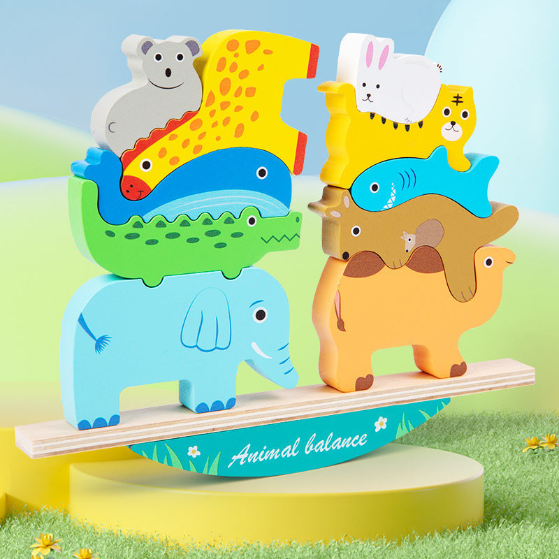 Wooden Animal Balance Toy for Hands-On Coordination