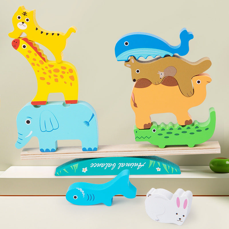 Wooden Animal Balance Toy for Hands-On Coordination