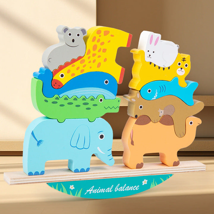 Wooden Animal Balance Toy for Hands-On Coordination