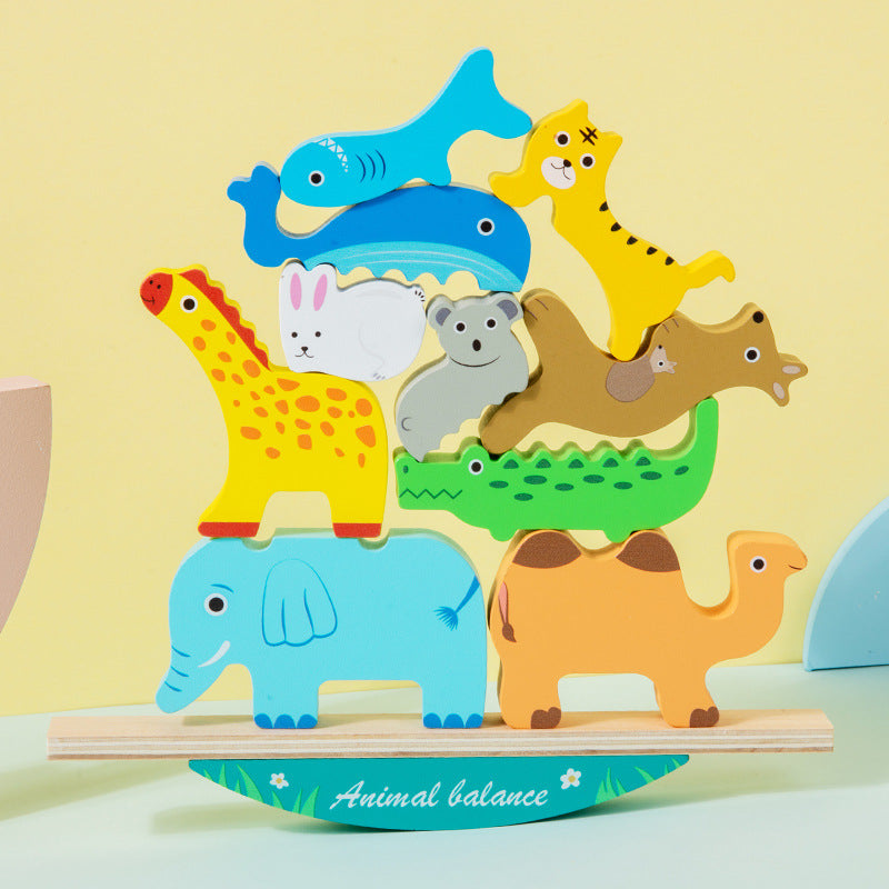 Wooden Animal Balance Toy for Hands-On Coordination
