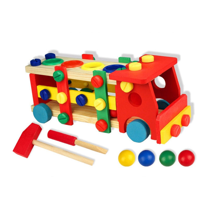 Wooden Construction Toy Set for Montessori Learning