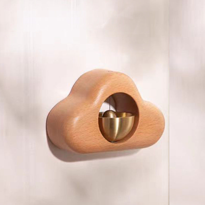 Wooden Door Bell Chime for a Warm Rustic Entryway Decor