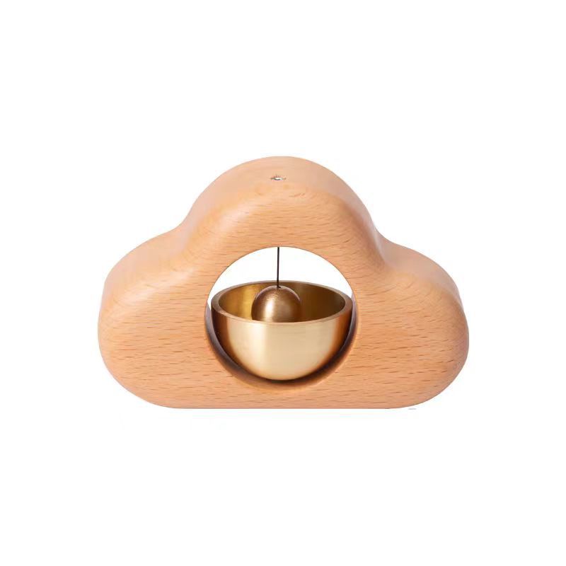 Wooden Door Bell Chime for a Warm Rustic Entryway Decor