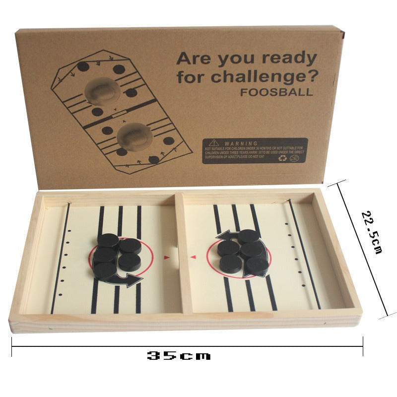 Wooden Tabletop Foosball Game for Screen-Free Family Fun
