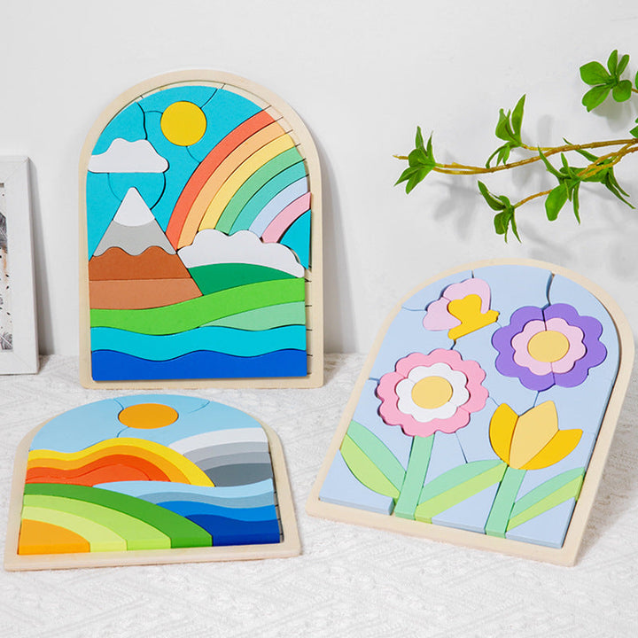3D Wooden Children's Puzzle for Focus & Early Learning