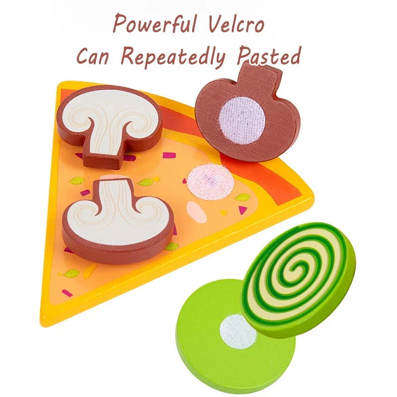 Wooden Pizza & Cookie Puzzle Set for Screen-Free Play
