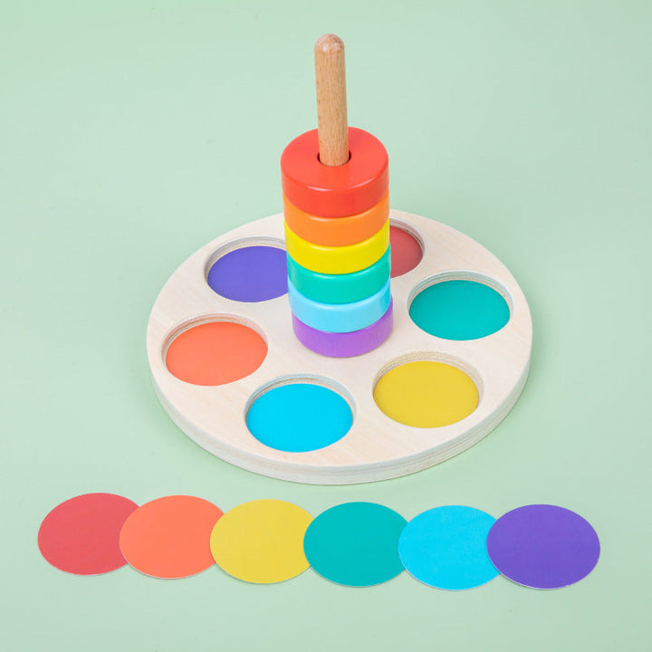 Wooden Color Sorting Toy for Toddler Fine Motor Play