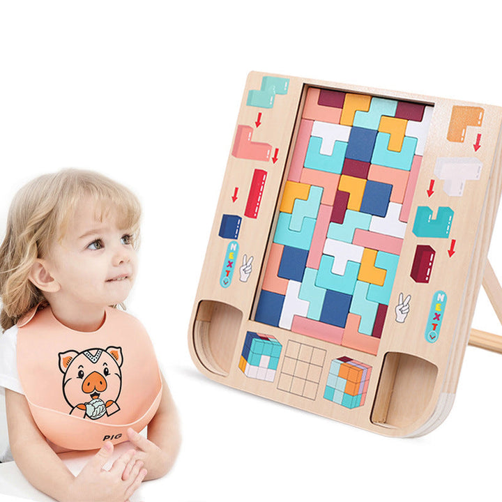 Wooden Tetris Puzzle Game for Kids’ Spatial Thinking