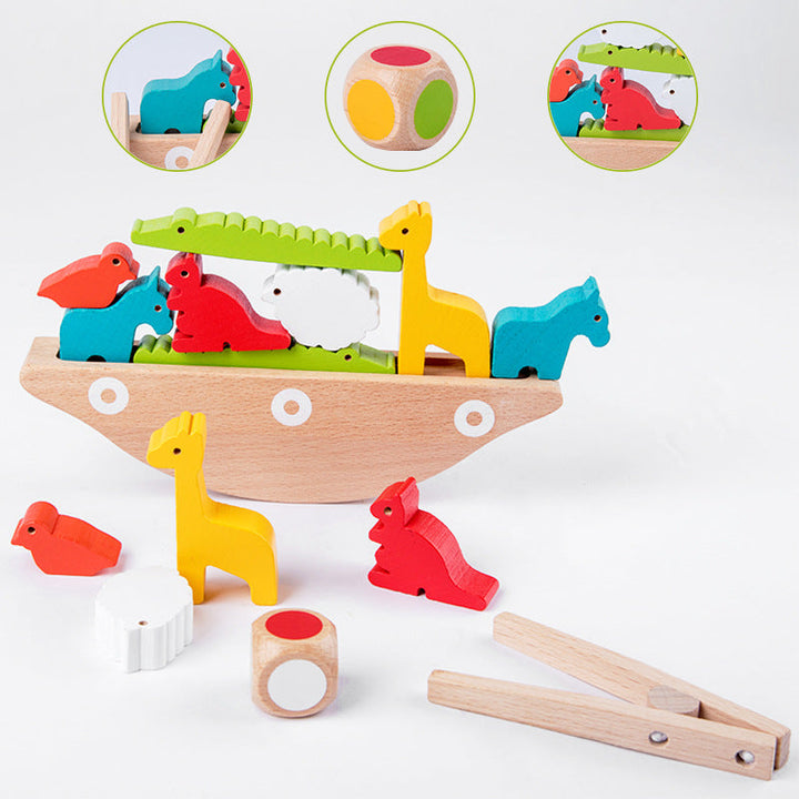 Wooden Balance Toy for Kids | Animal Stacking Game
