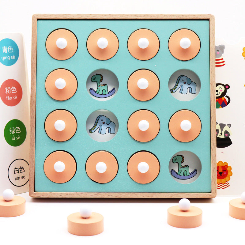 Wooden Memory Matching Game for Preschool Learning