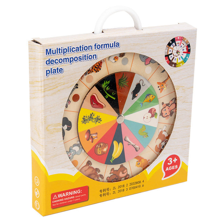 Wooden Multiplication Learning Wheel for Hands-On Math