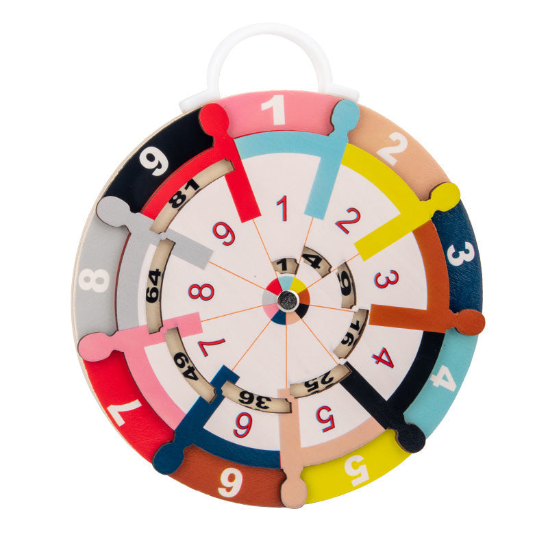 Wooden Multiplication Learning Wheel for Hands-On Math