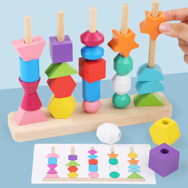 Wooden Puzzle Toy for Fine Motor Learning and Play