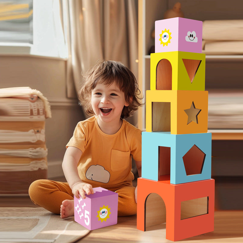 Wooden Puzzle Box Game for Spatial Thinking Skills