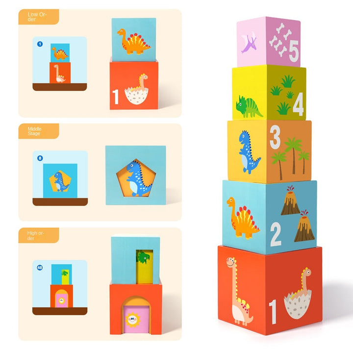 Wooden Puzzle Box Game for Spatial Thinking Skills