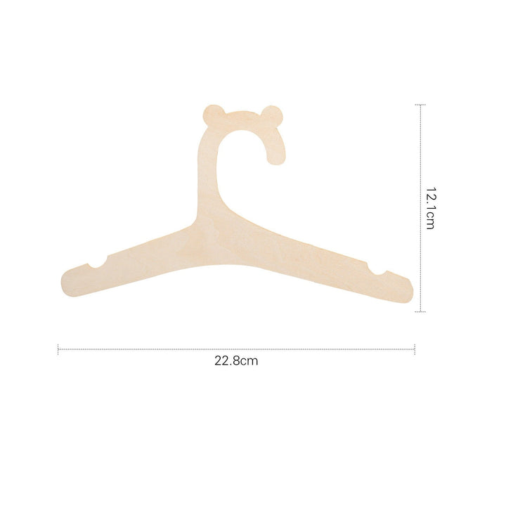 Wooden Kids Hanger with Grooved Grip for Neat Closets