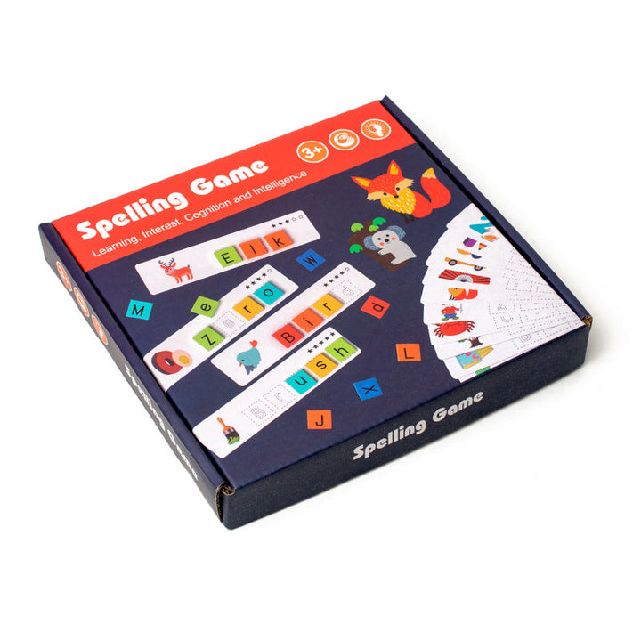 Wooden Word Puzzle Game for Hands-On Spelling Practice