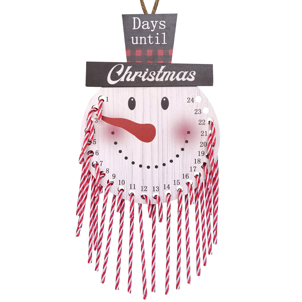 Wooden Christmas Countdown Advent Calendar Decoration