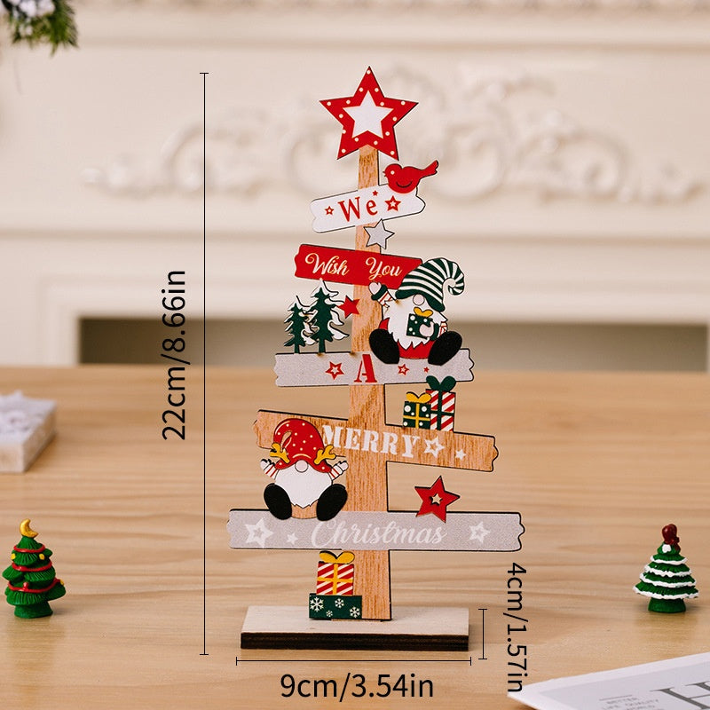 Wooden Christmas Tabletop Decoration for Cheerful Charm