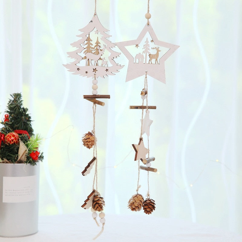 Wooden Christmas Ornaments for Cozy Rustic Home Decor