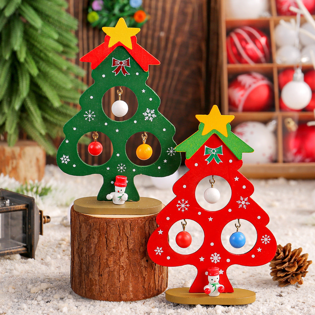 Wooden Christmas Tree Ornament for Kids DIY Holiday Fun