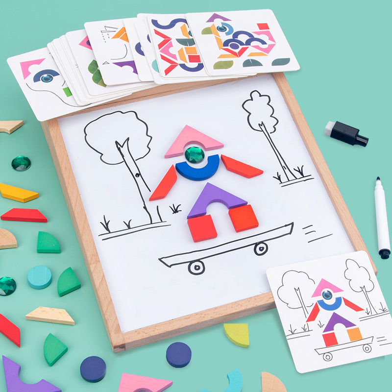 Magnetic Drawing Board & Puzzle Toy for Creative Play