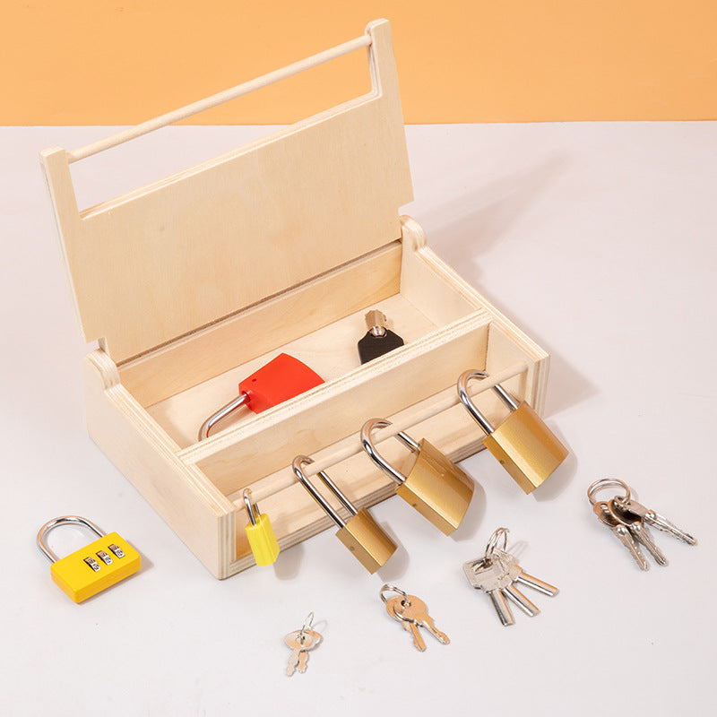 Montessori Locking Toy Box for Fine-Motor Learning