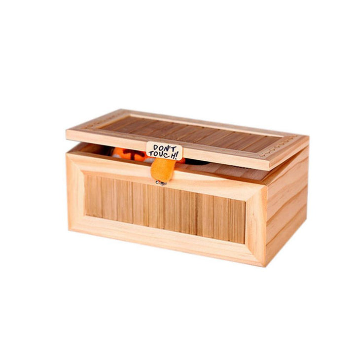 Wooden Useless Box Toy for Funny Desk Surprises Gift
