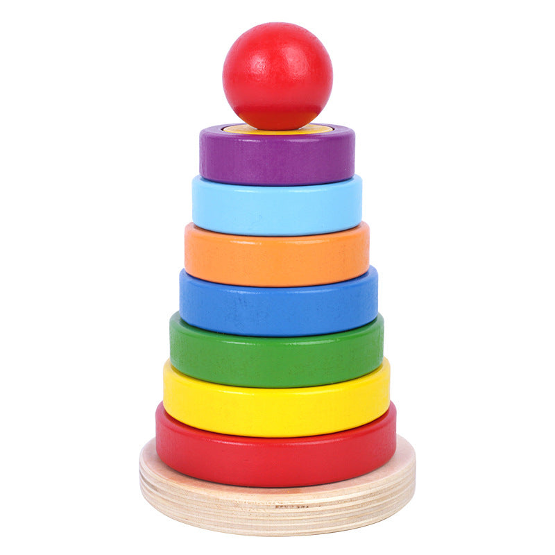Wooden Stacking Toy for Fine Motor Skills & Learning