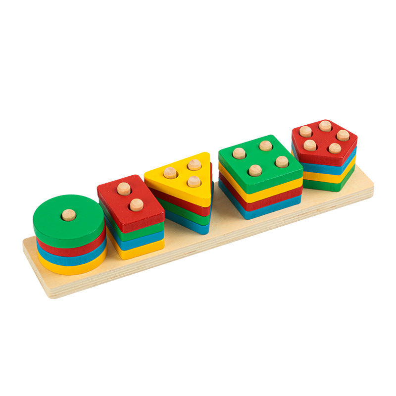 Wooden Shape Matching Puzzle for Hands-On Early Learning