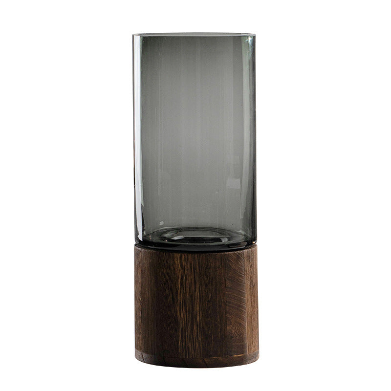 Wooden Glass Vase for Elevated Floral Displays at Home