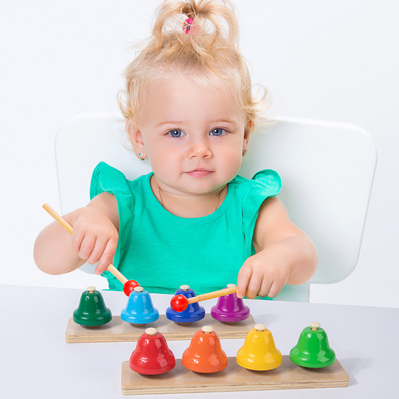 Wooden Musical Bell Toy for Screen-Free Learning at Home